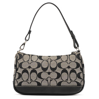Coach 6094 Grey Black Signature Demi Shoulder Bag