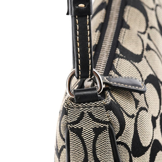 Coach 6094 Grey Black Signature Demi Shoulder Bag
