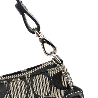 Coach 6094 Grey Black Signature Demi Shoulder Bag