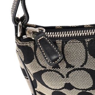 Coach 6094 Grey Black Signature Demi Shoulder Bag