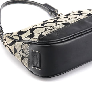 Coach 6094 Grey Black Signature Demi Shoulder Bag