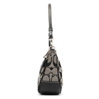 Coach 6094 Grey Black Signature Demi Shoulder Bag