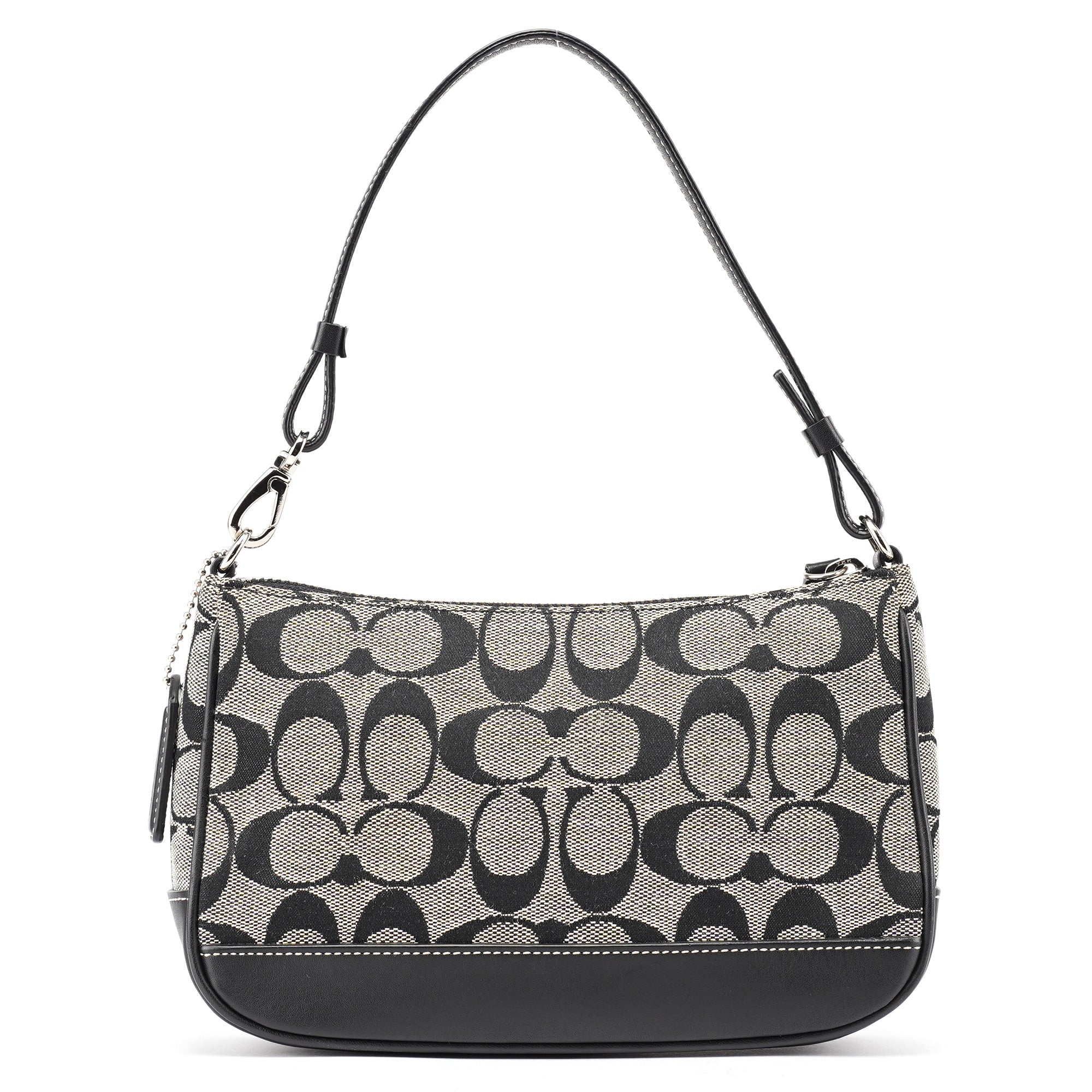 Coach 6094 Sac porté épaule Demi en toile Signature grise