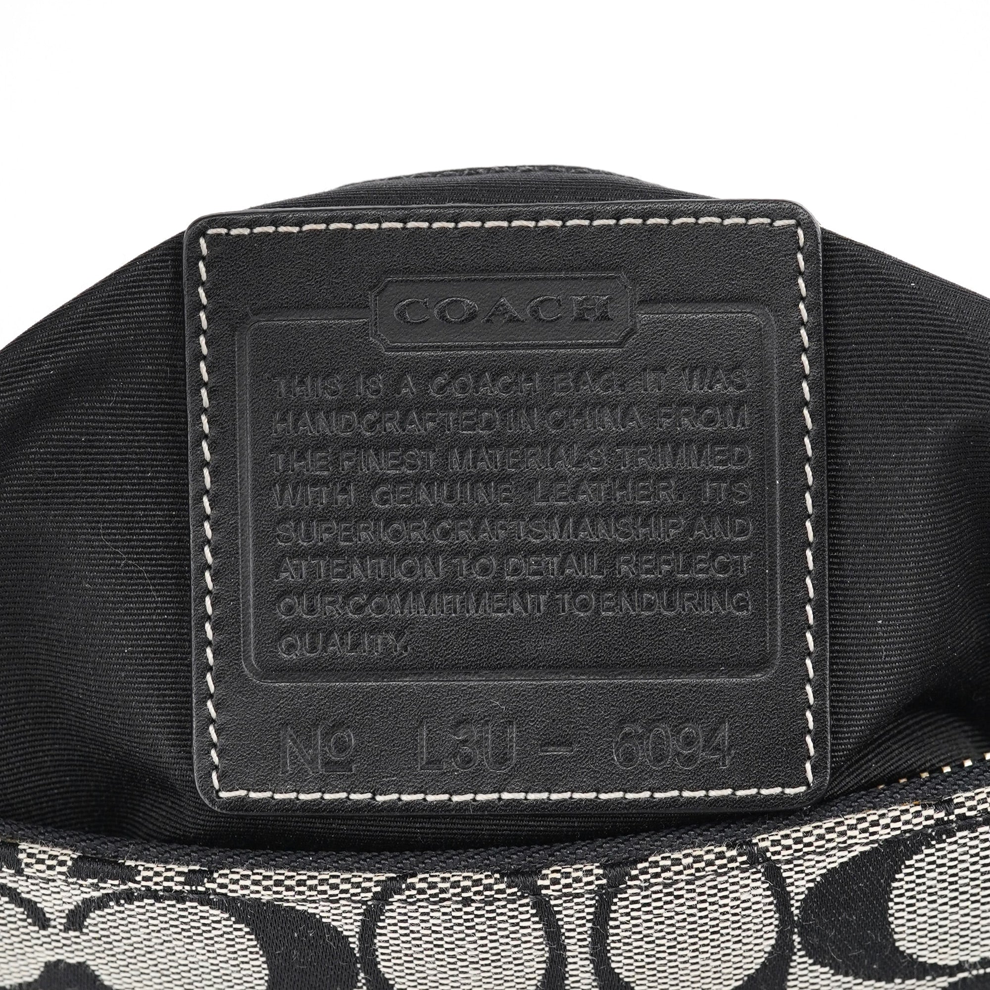 Coach 6094 Sac porté épaule Demi en toile Signature grise