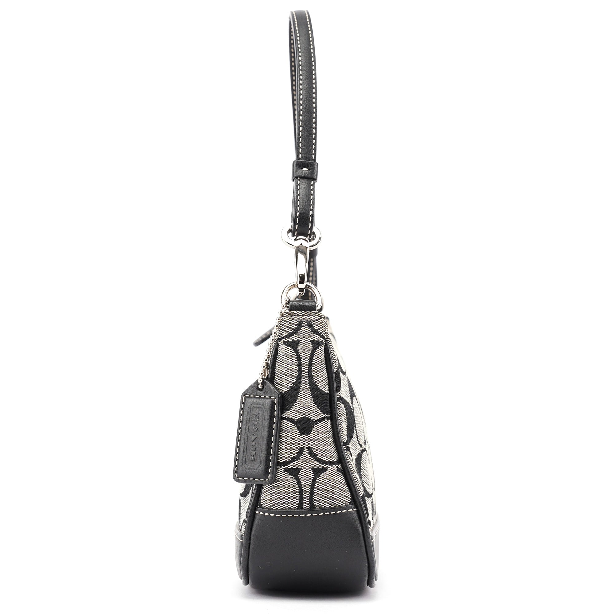 Coach 6094 Sac porté épaule Demi en toile Signature grise