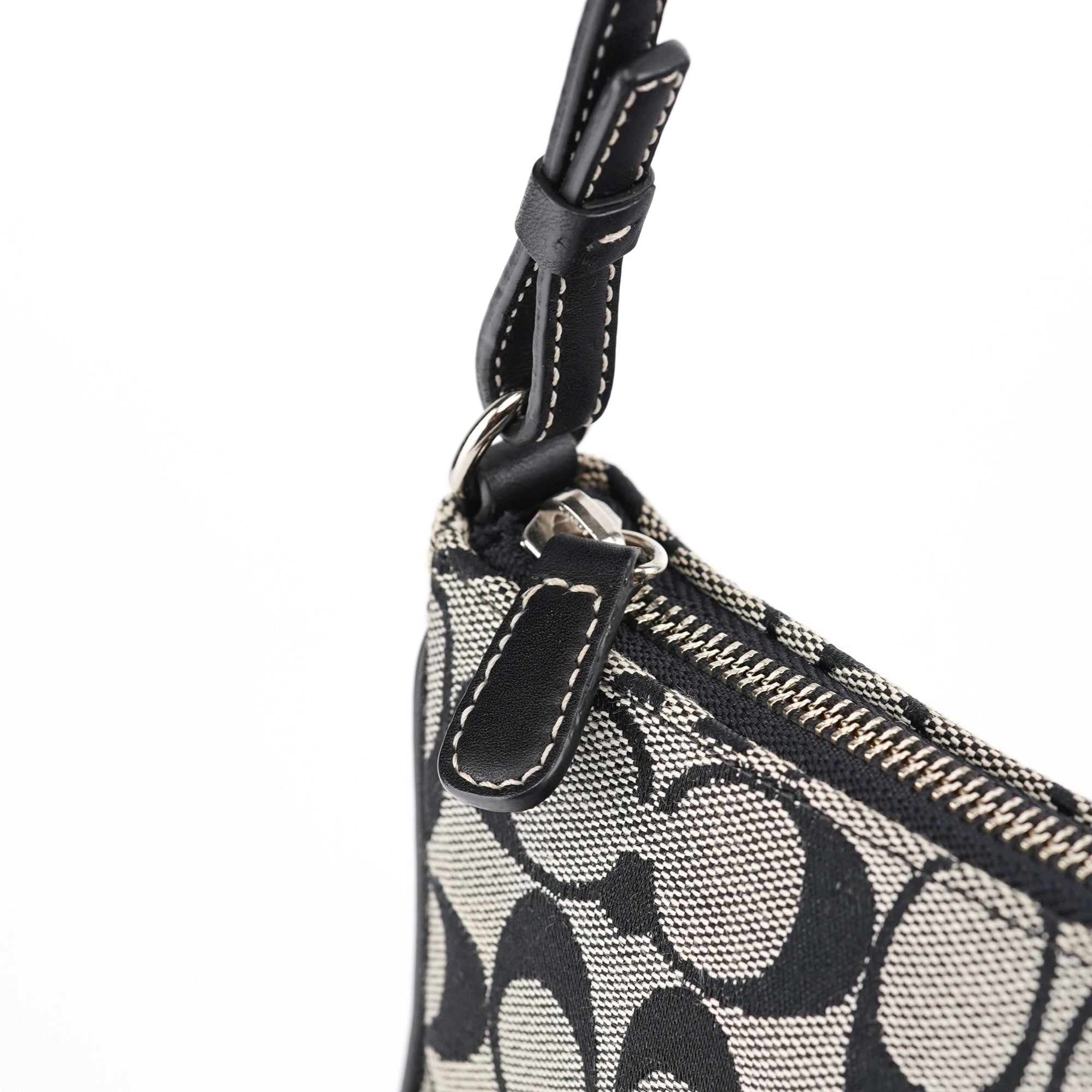 Coach 6094 Sac porté épaule Demi en toile Signature grise