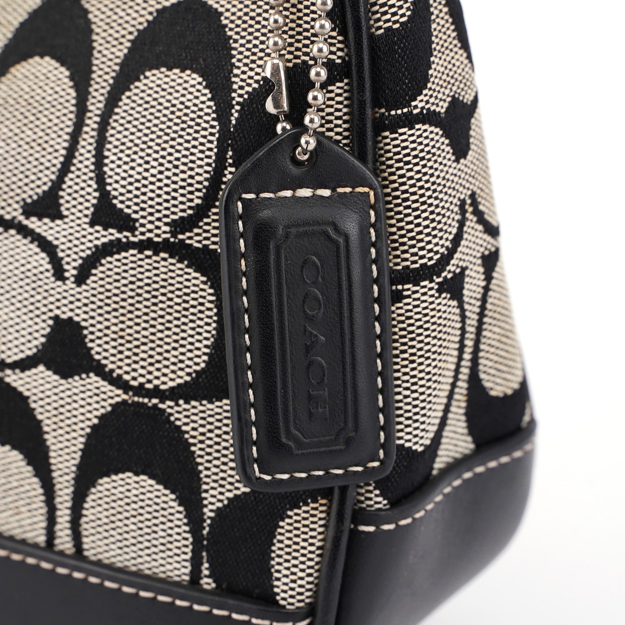 6094 Grey Signature C Demi Shoulder Bag