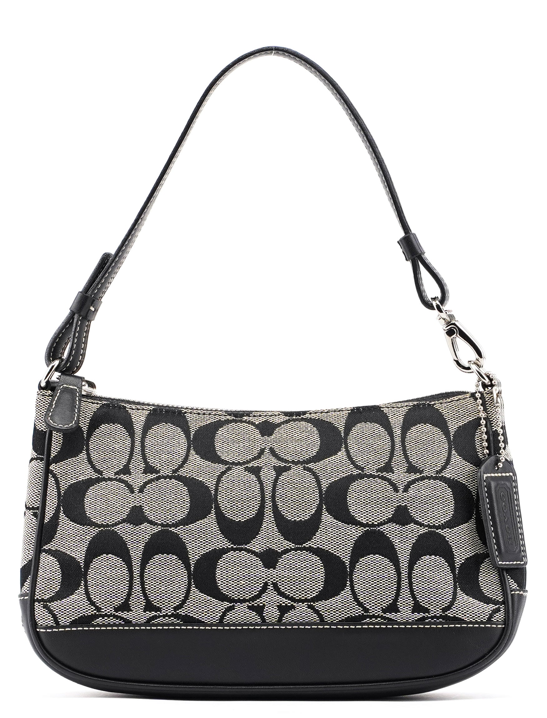 6094 Grey Signature C Demi Shoulder Bag