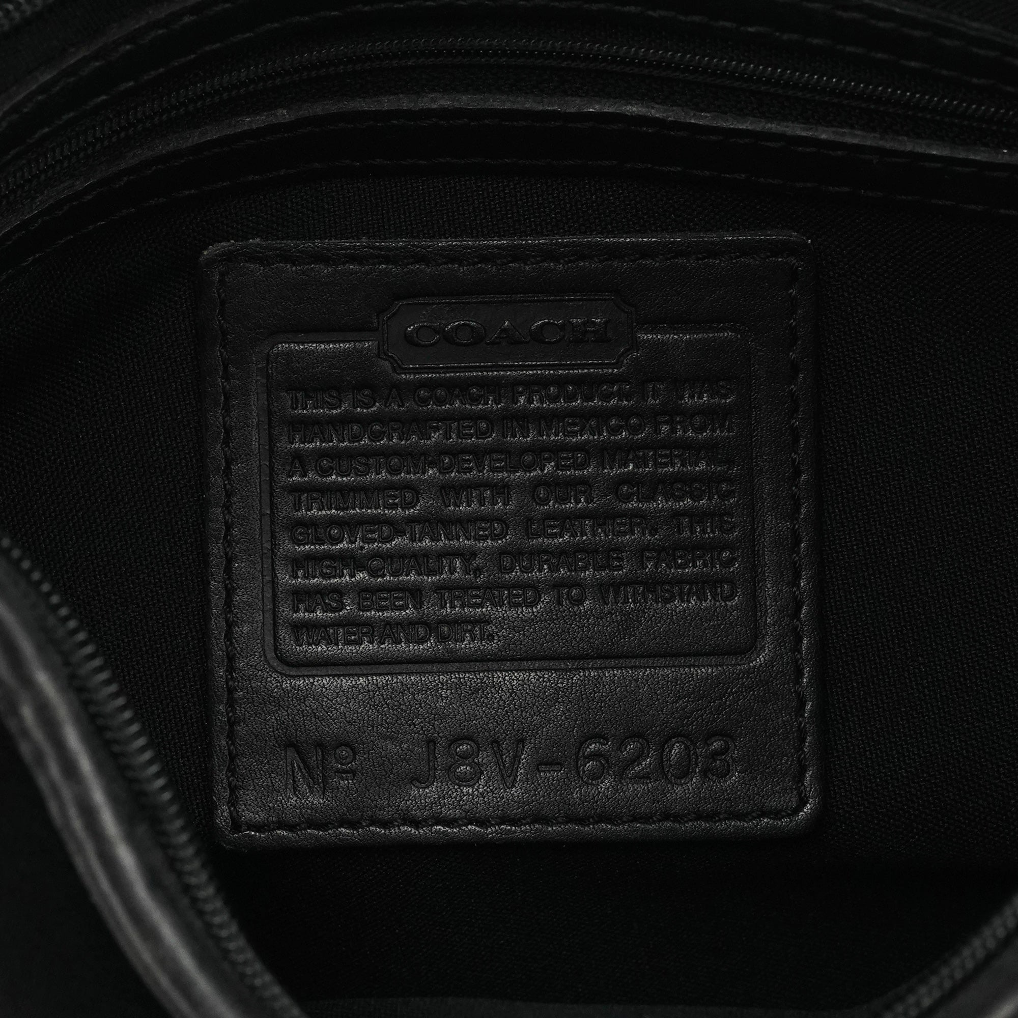 Coach 6203 Ergo hobo i sort nylon og læder