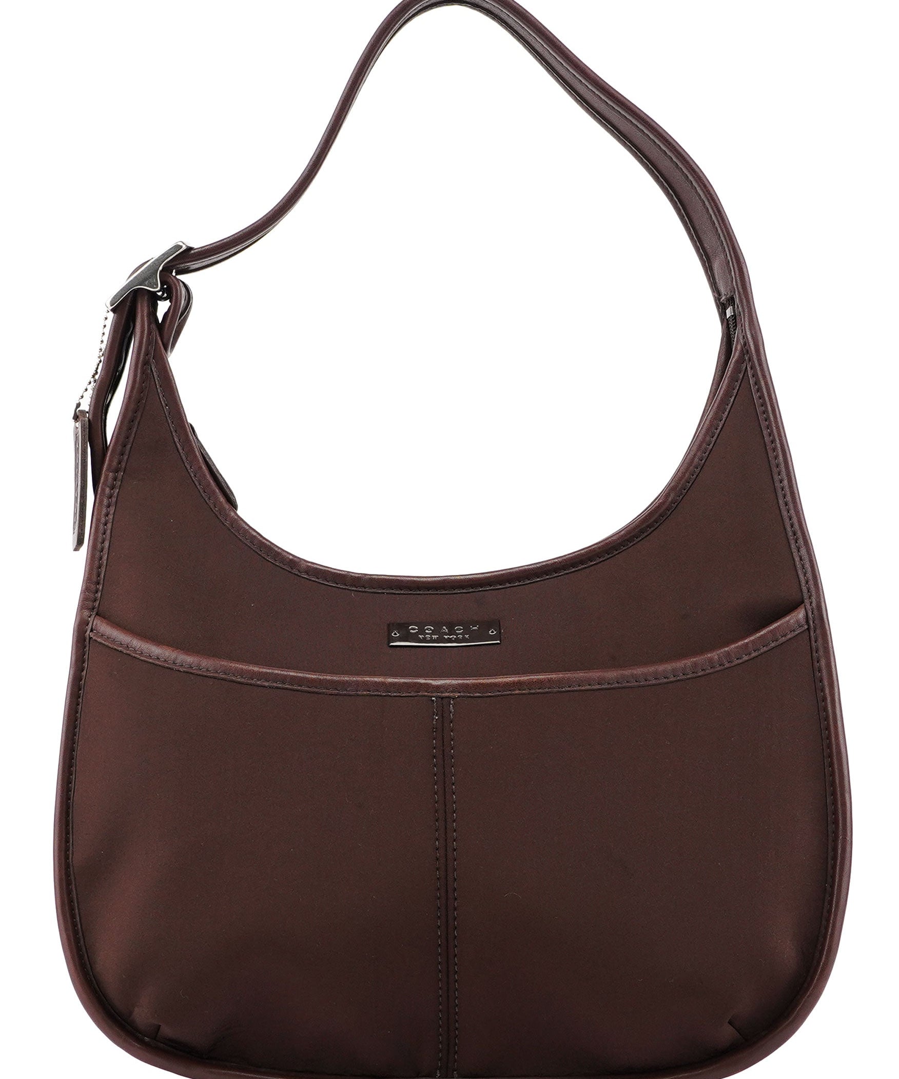 Coach 6203 Brown Nylon Leather Ergo Shoulder Bag