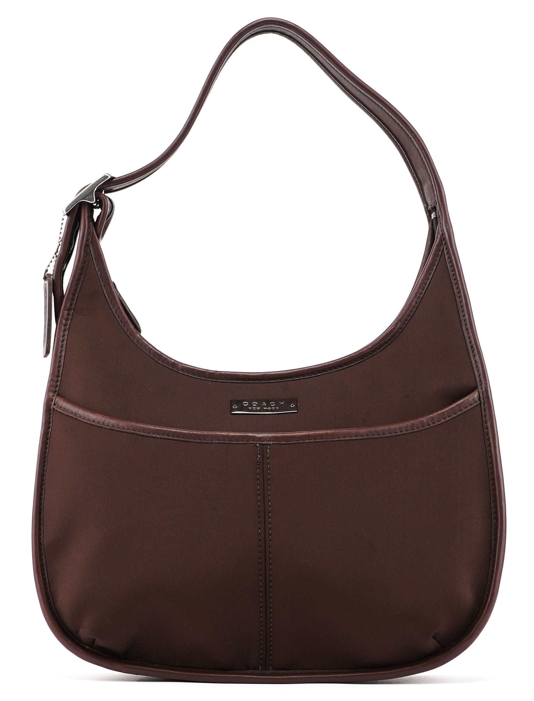 Coach 6203 Brown Nylon Leather Ergo Shoulder Bag