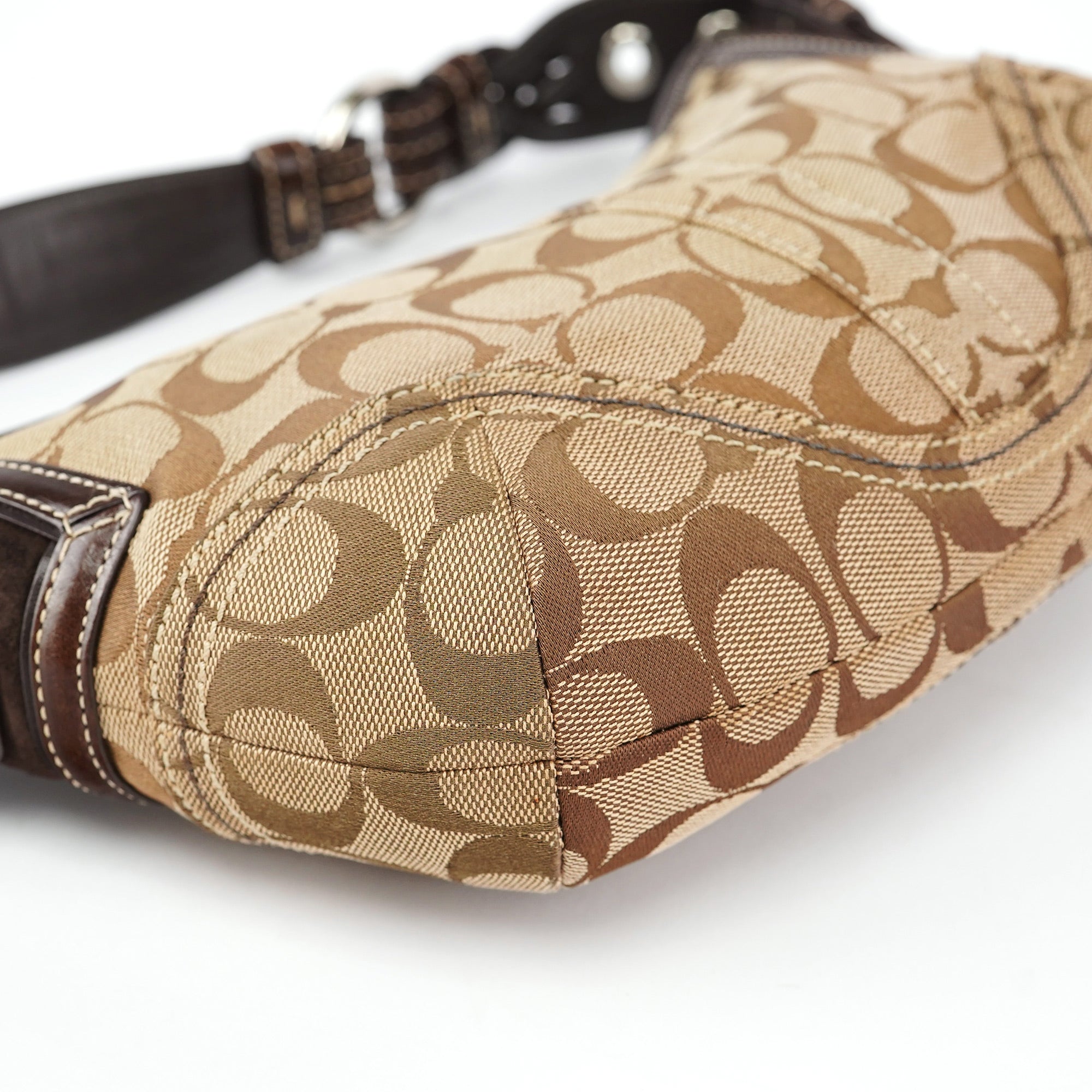 Coach 6266 Beige Brown Hobo Shoulder Bag