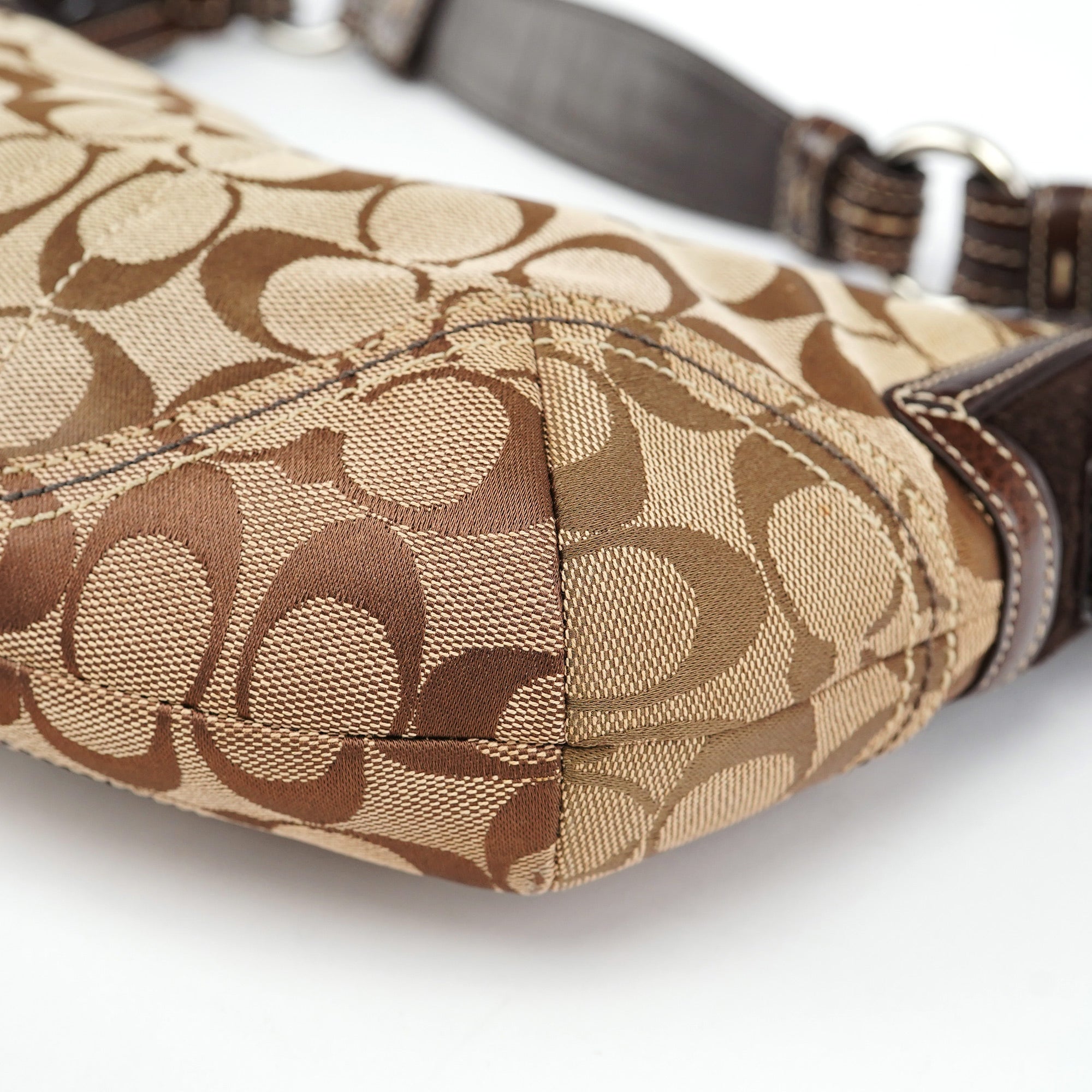 Coach 6266 Beige Brown Hobo Shoulder Bag