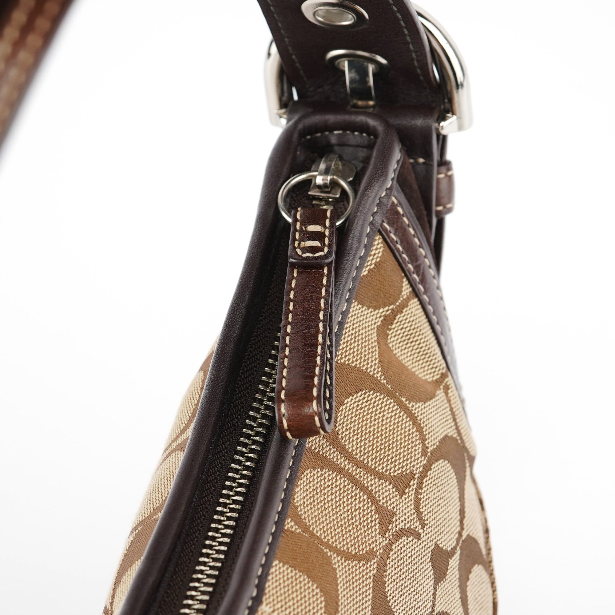 Coach 6266 Beige Brown Hobo Shoulder Bag