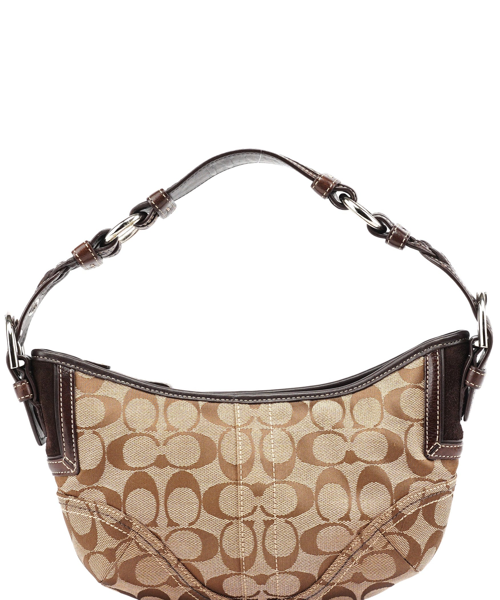 Coach 6266 Beige Brown Hobo Shoulder Bag