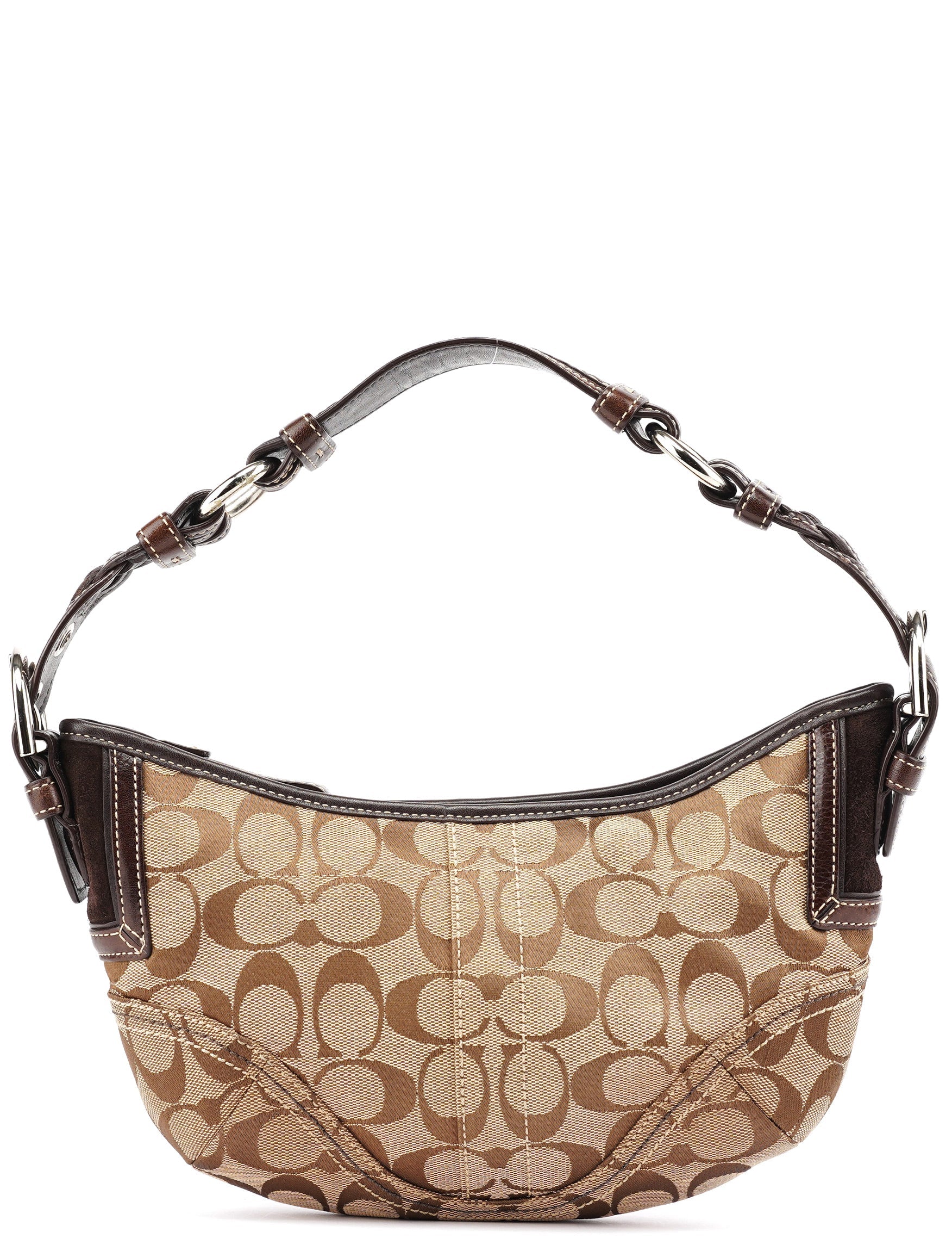 Coach 6266 Beige Brown Hobo Shoulder Bag