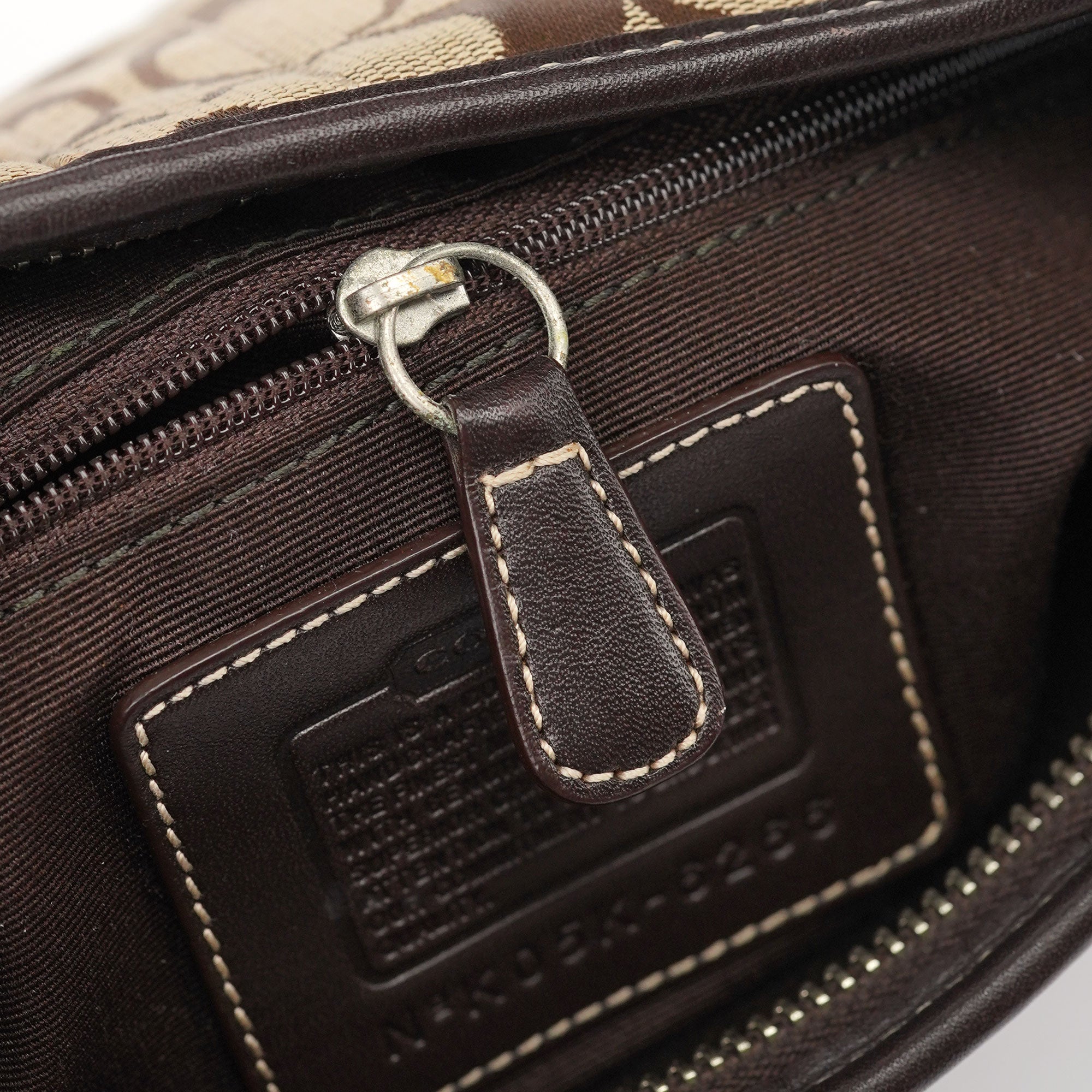 Coach 6266 Beige Brown Signature C Hobo Bag