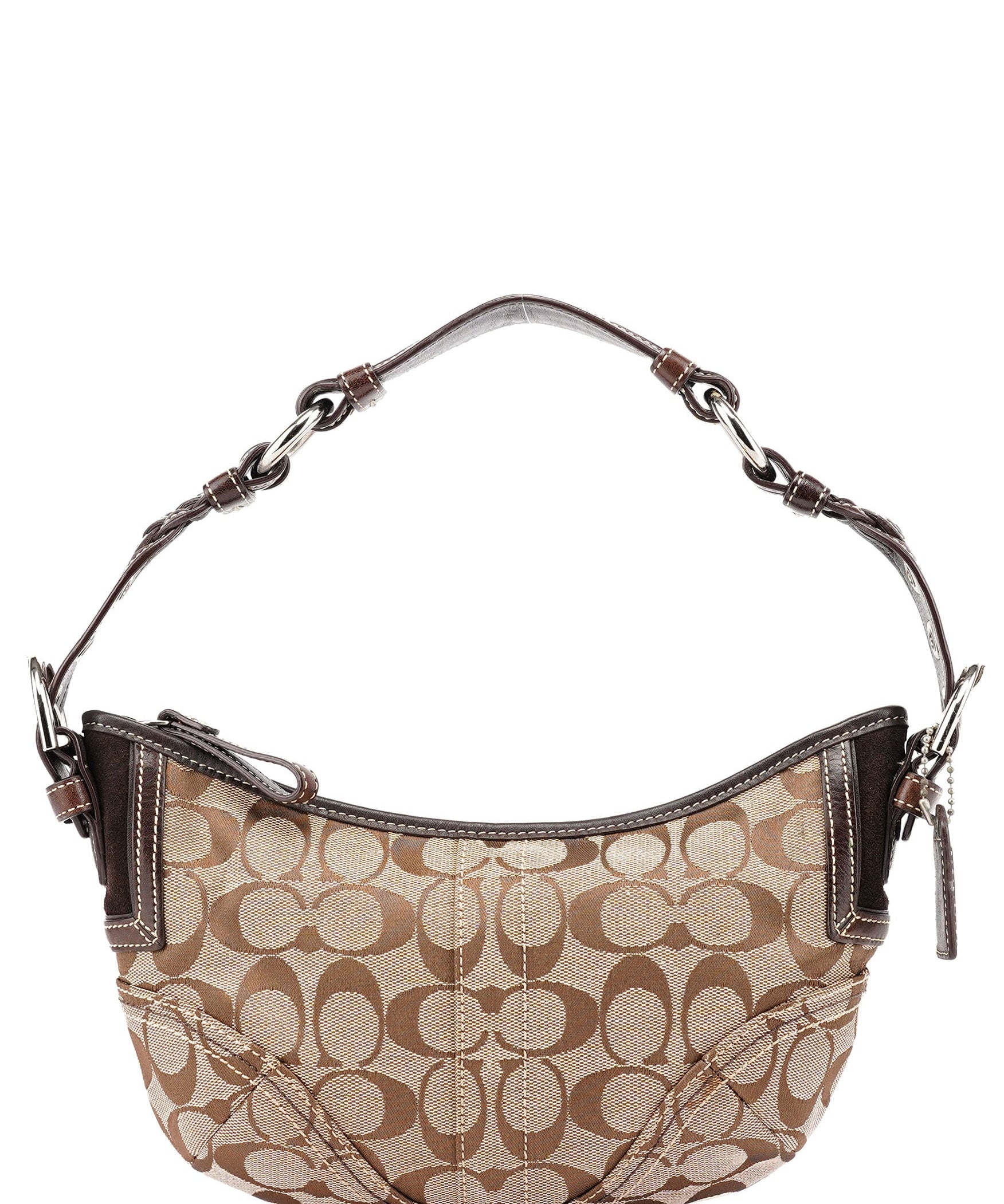 Coach 6266 Beige Brown Signature C Hobo Bag