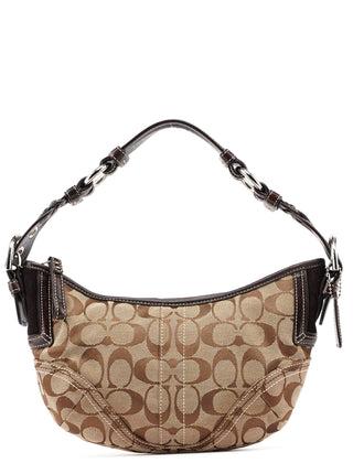 Coach 6266 Beige Brown Signature C Hobo Shoulder Bag