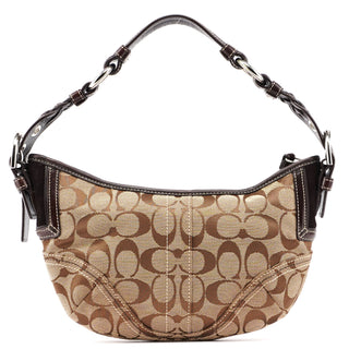 Coach 6266 Beige Brown Signature C Hobo Shoulder Bag