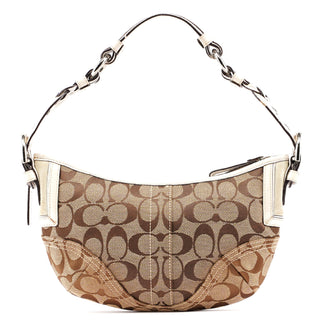 Coach 6267 Beige White Signature C Hobo Shoulder Bag