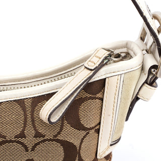 Coach 6267 Beige White Signature C Hobo Shoulder Bag