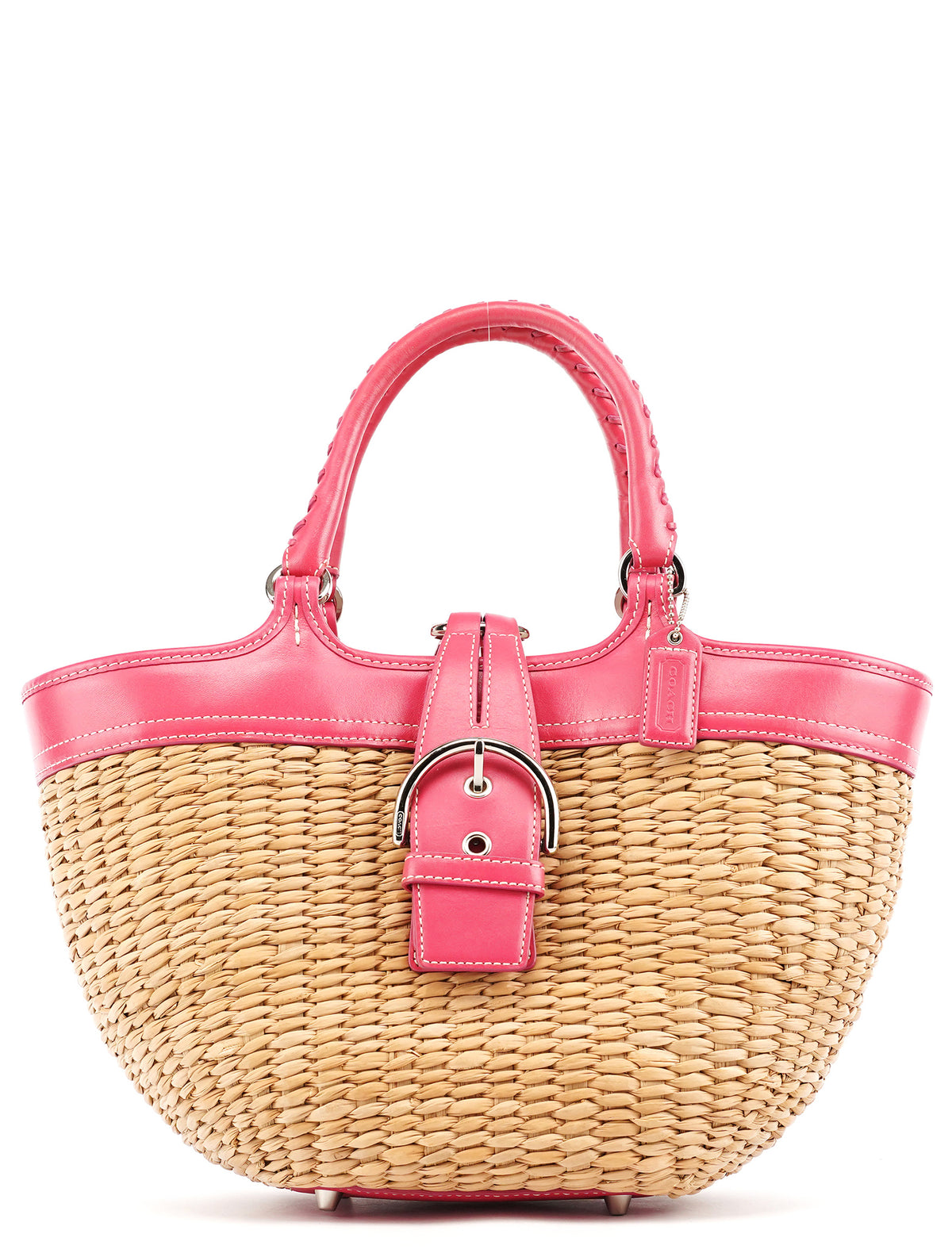 Coach 6271 Pink Beige Woven Straw Soho Tote Bag – Rediscover Vintage