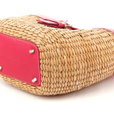 Coach 6271 Pink Beige Woven Straw Soho Tote Bag