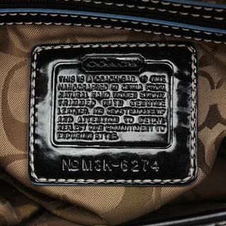 Coach 6274 Beige Black Woven Soho Top Handle Bag