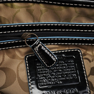 Coach 6274 Beige Black Woven Soho Top Handle Bag