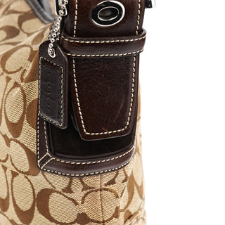 Coach 6279 Beige Brown Signature Soho Shoulder Bag