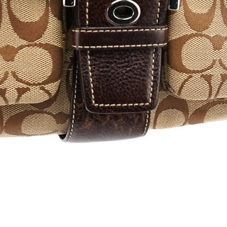 Coach 6314 Beige Brown Signature Soho Shoulder Bag
