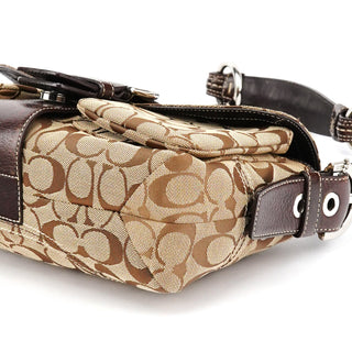 Coach 6314 Beige Brown Signature Soho Shoulder Bag