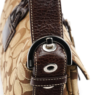 Coach 6314 Beige Brown Signature Soho Shoulder Bag