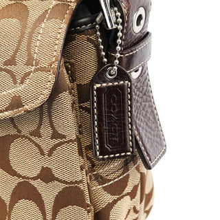Coach 6314 Beige Brown Signature Soho Shoulder Bag
