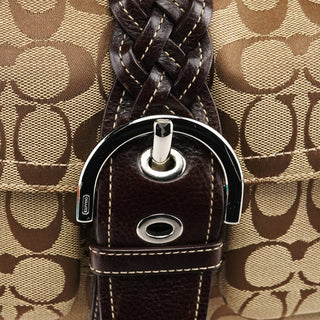 Coach 6314 Beige Brown Signature Soho Shoulder Bag