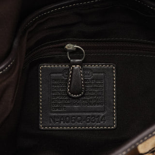 Coach 6314 Beige Brown Signature Soho Shoulder Bag
