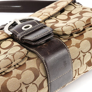 Coach 6314 Beige Brown Signature Soho Shoulder Bag
