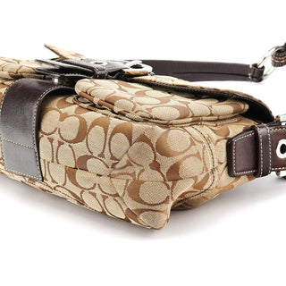 Coach 6314 Beige Brown Signature Soho Shoulder Bag