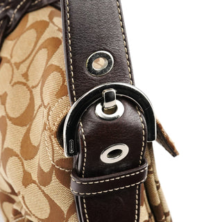 Coach 6314 Beige Brown Signature Soho Shoulder Bag