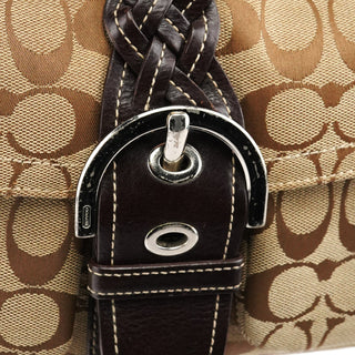 Coach 6314 Beige Brown Signature Soho Shoulder Bag