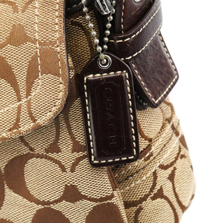 Coach 6314 Beige Brown Signature Soho Shoulder Bag