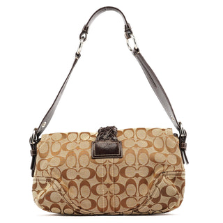 Coach 6314 Beige Brown Signature Soho Shoulder Bag