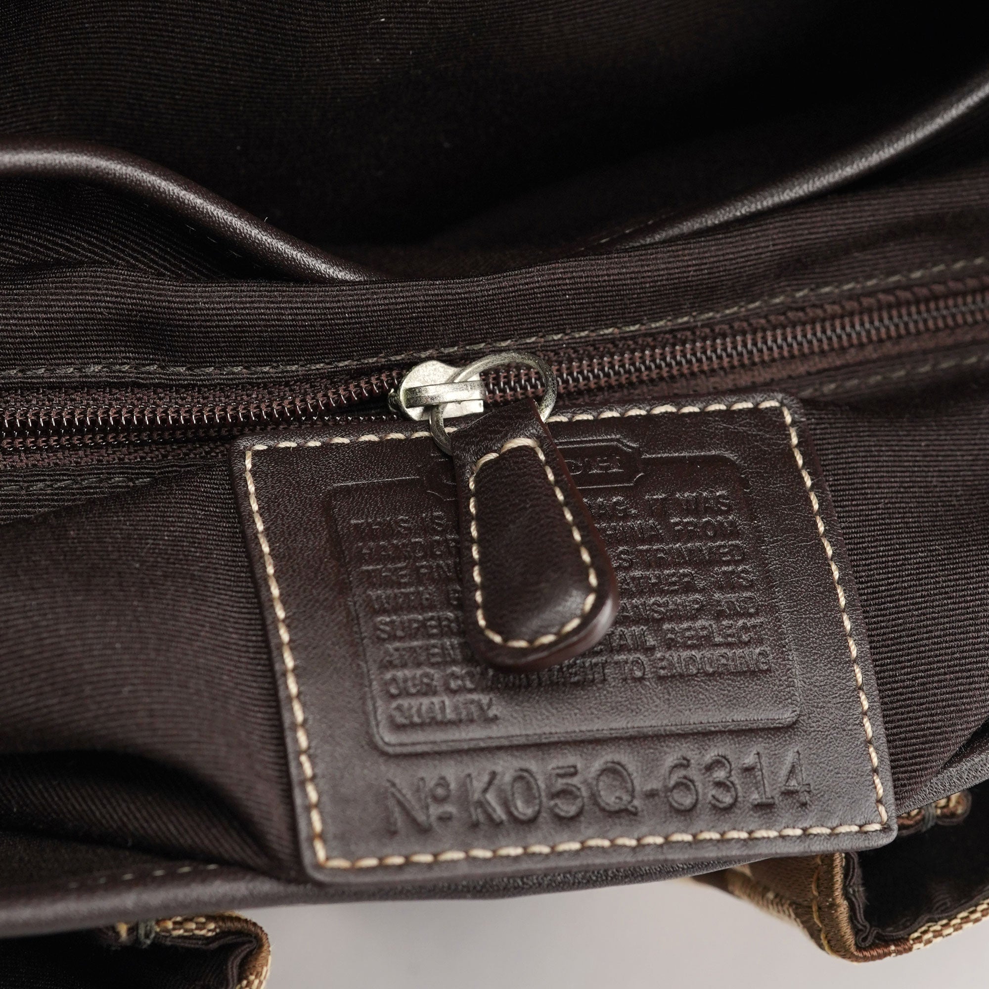 Coach 6314 Sac porté épaule Soho en toile Signature beige et marron