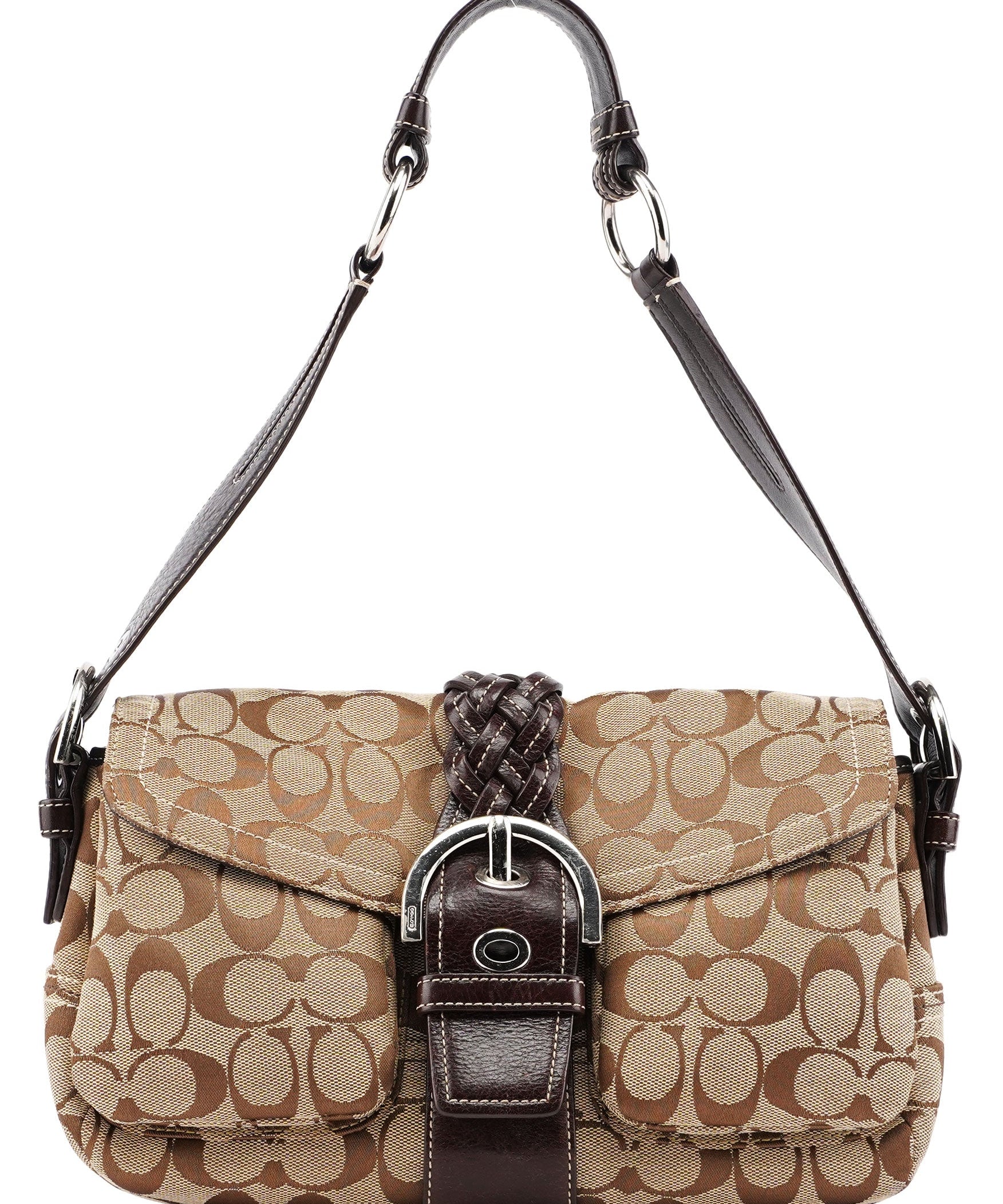 Coach 6314 Beige Signature C Soho Shoulder Bag