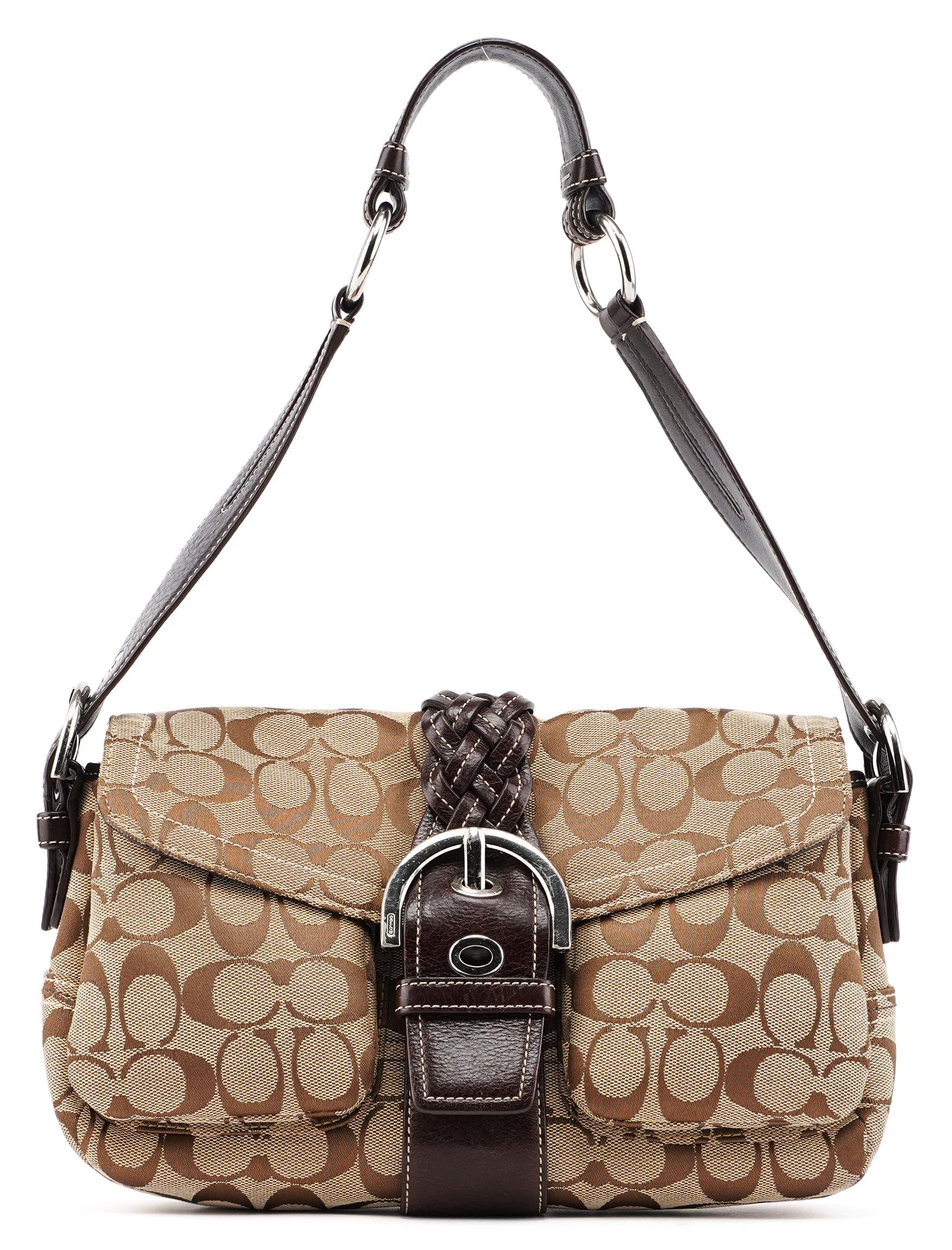 Coach 6314 Beige Signature C Soho Shoulder Bag