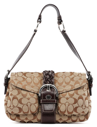 Coach 6314 Beige Signature C Soho Shoulder Bag