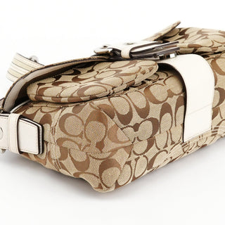 Coach 6314 Beige White Signature Soho Shoulder Bag