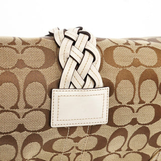 Coach 6314 Beige White Signature Soho Shoulder Bag
