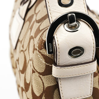 Coach 6314 Beige White Signature Soho Shoulder Bag